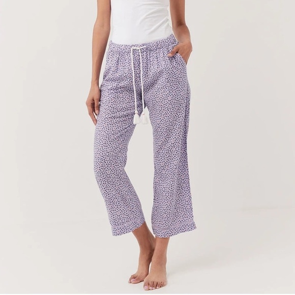 Pact Other - Pact Organic Cotton Sleep Pants Wisteria Hearts Size Large Loungewear Pajama